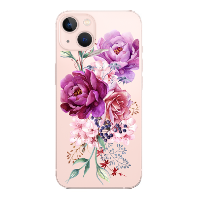 Husa iPhone 13, Silicon Premium, BEAUTIFUL FLOWERS BOUQUET